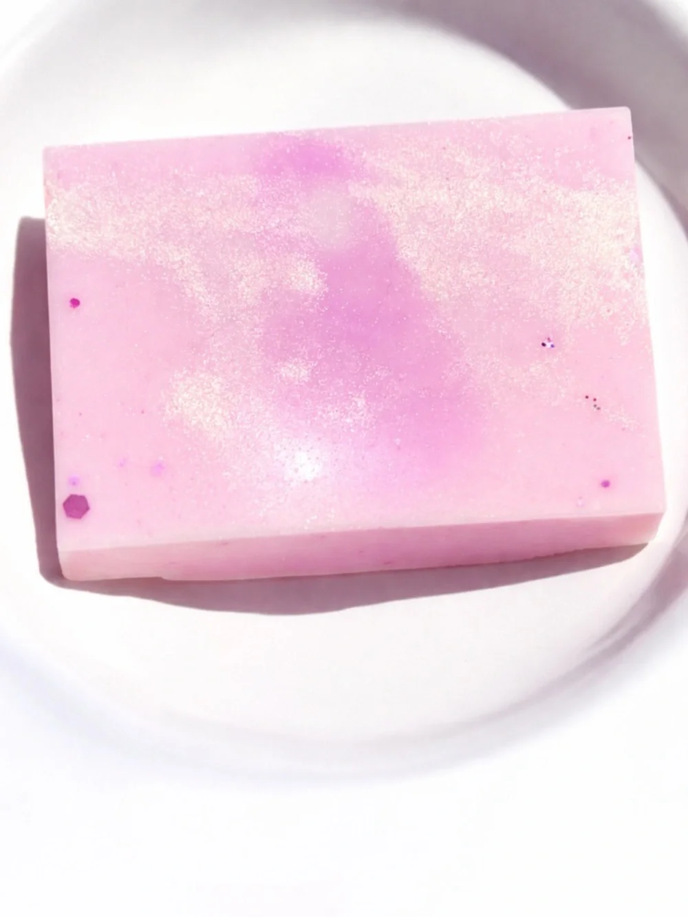 Strawberry vanilla soap bar 3x2in 6oz shea butter based
